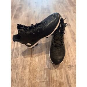 Under Armour Men's Hammer RG Mid Football Cleats Size 10 Black/White